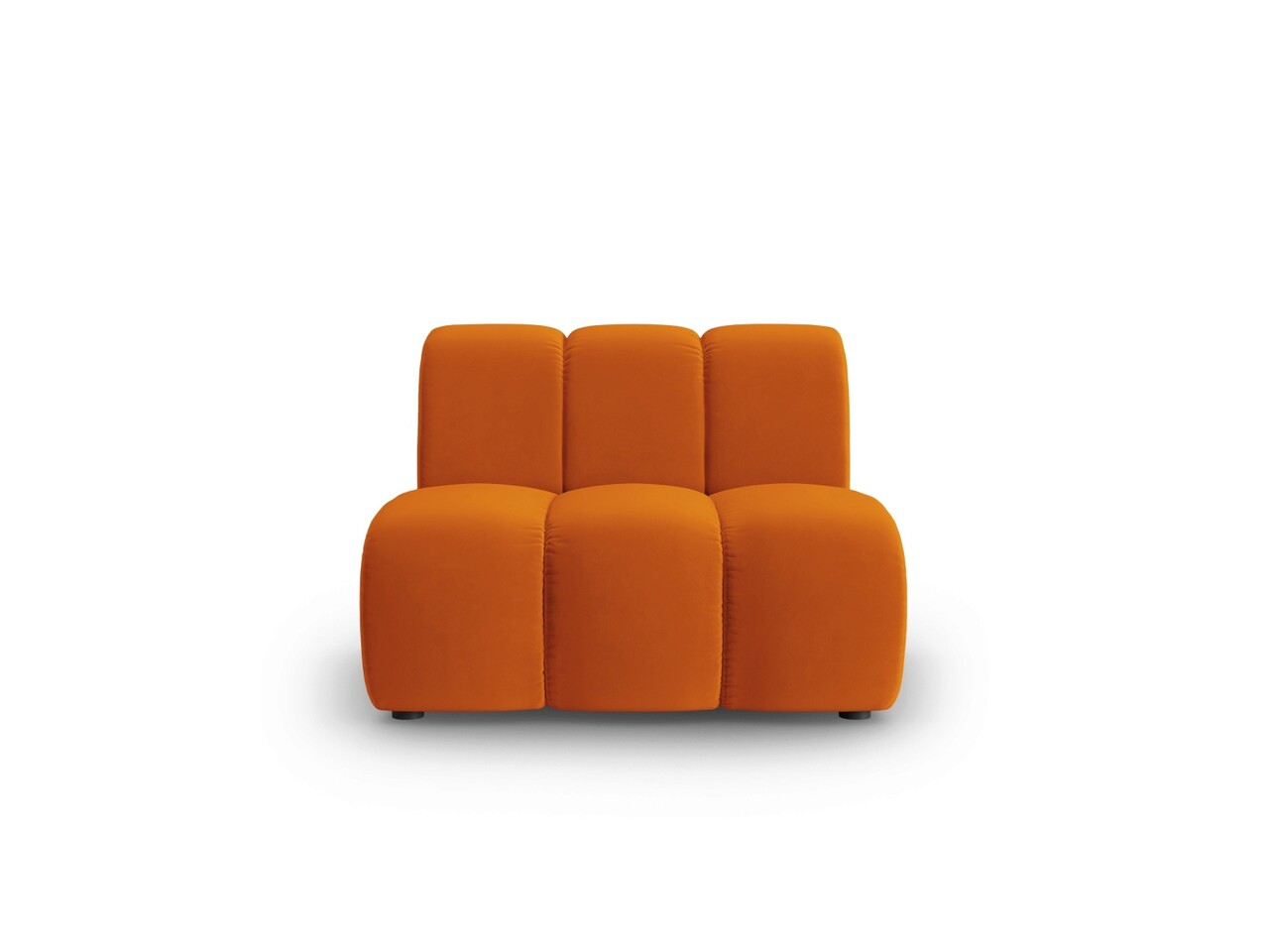 Modul canapea 1 loc fara cotiere, Lupine, Micadoni Home, BL, 90x87x70 cm, catifea, caramiziu - imagine 6